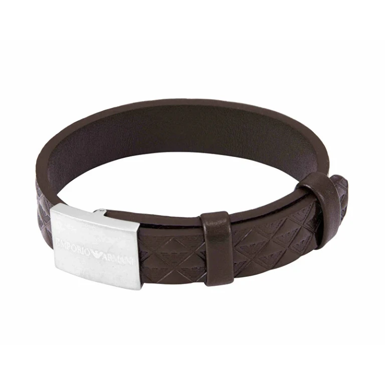 Men's Leather Bracelet With Eagle Logo Egs3135040