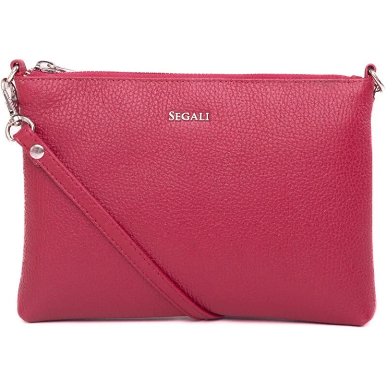 Women's Magenta Leather Shoulder Bag viva 1237