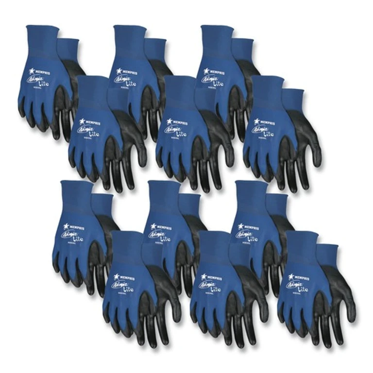 N9696M Ultra Tech TaCartonile Dexterity Work Gloves - Medium Blue/Black (1-Dozen)