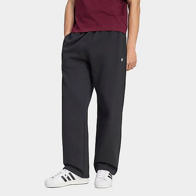 Men's Originals Trefoil Essentials Fleece Sweatpants in Black Size: XS