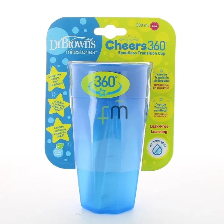 360 ml glass without spout blue without handle