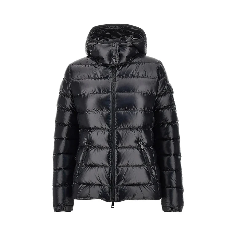 Padded nylon downjacket with logo patch Woman I