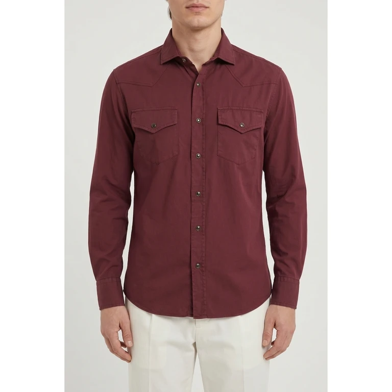 Dark Red Casual Shirt