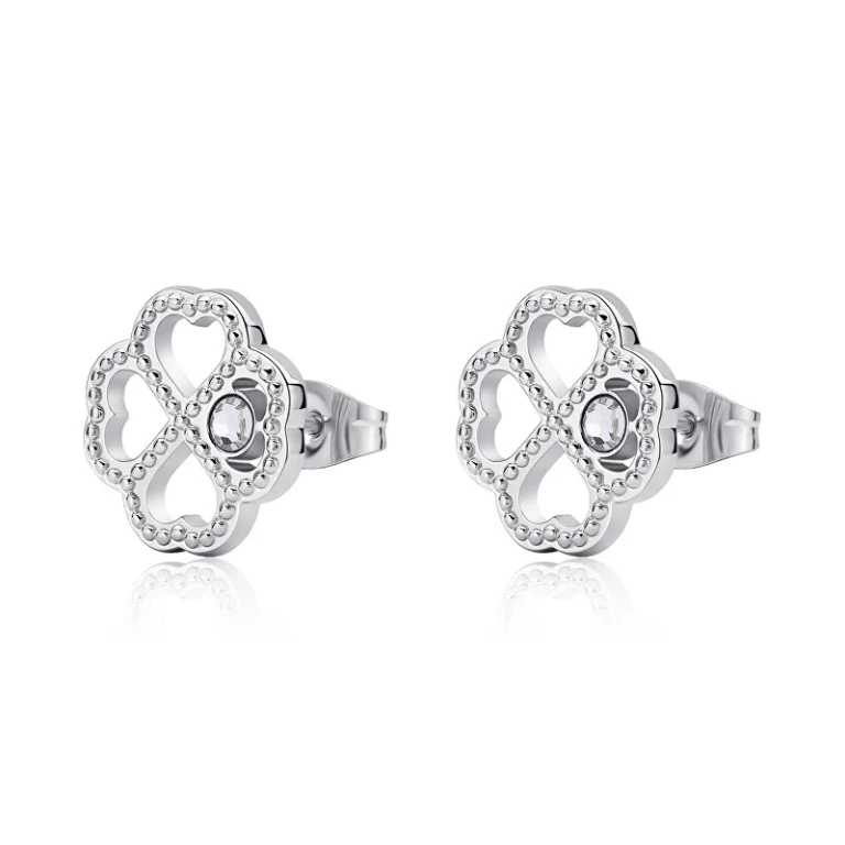 Lucky Light Four Leaf Steel Earrings Skt51