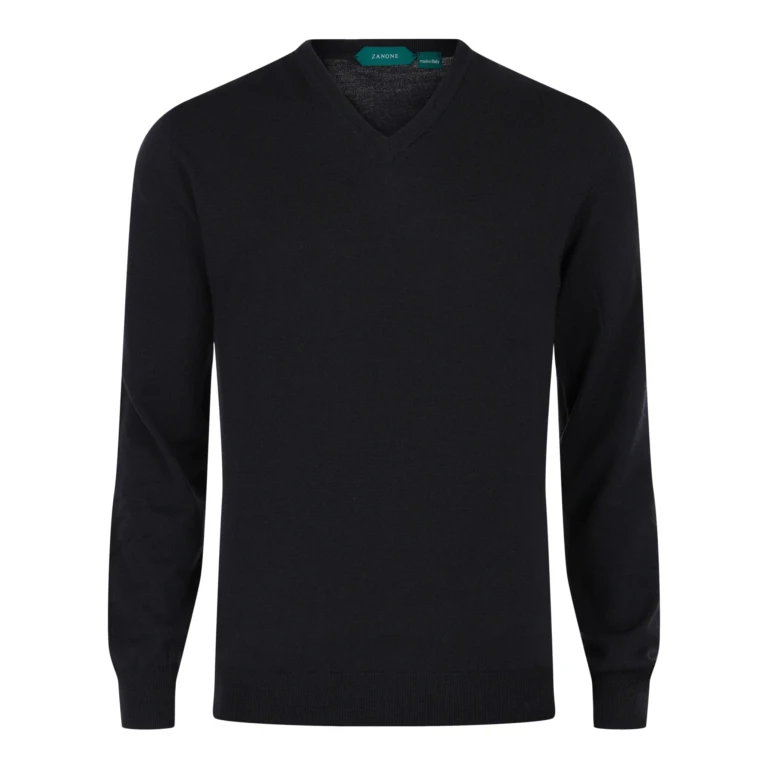 Zanone V-Neck Wool Blend Sweater