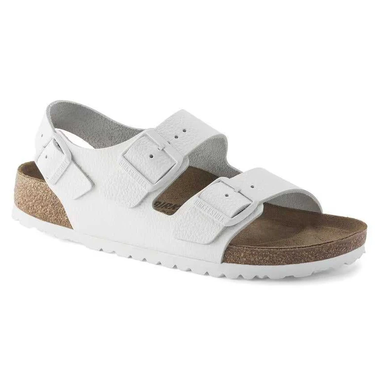 Milano Leather White Sandals