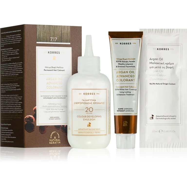 Argan Oil permanent hair dye with argan oil color 7.17 Dark Blonde Beige 50 ml