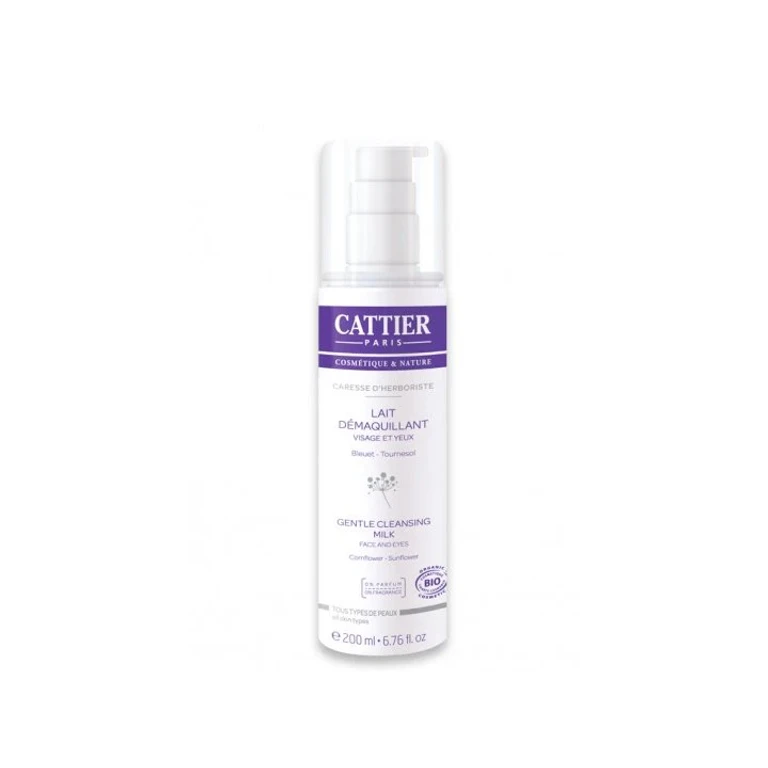 Cattier Herbalism Face & Eye Make-up Remover Milk Cornflower Sunflower BIO 200ML