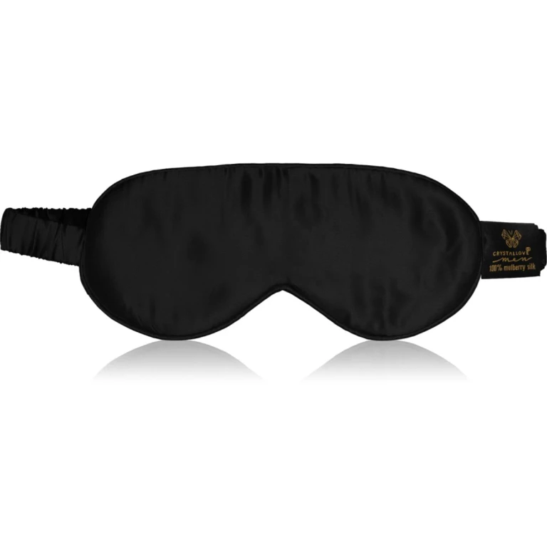 Men Silk Night Eye Mask Black 1Pcs