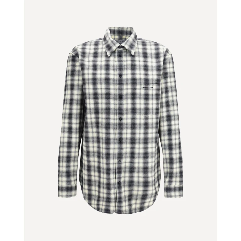 Checked cotton flannel Shirt Male 48
