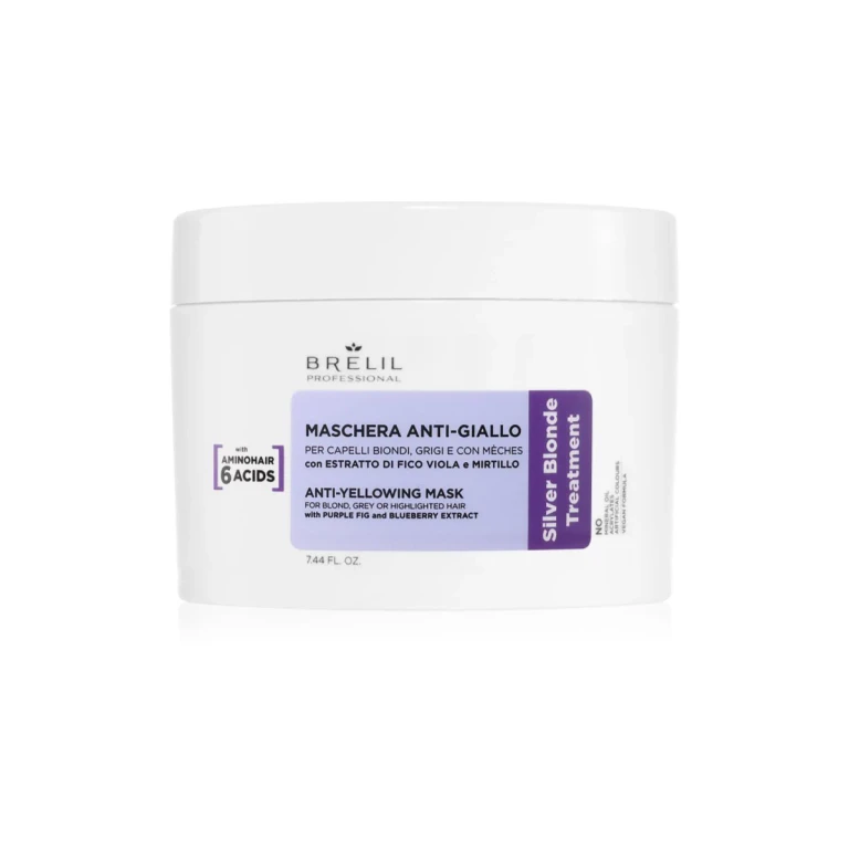 Anti-yellow mask against yellow tones for blonde and gray hair 220 ml