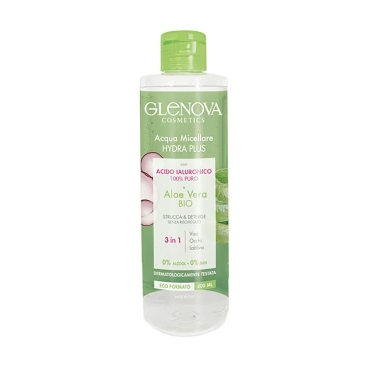 Hydra Plus Acqua Micellare con Acido Ialuronico e Aloe Vera Biologica 400 ml
