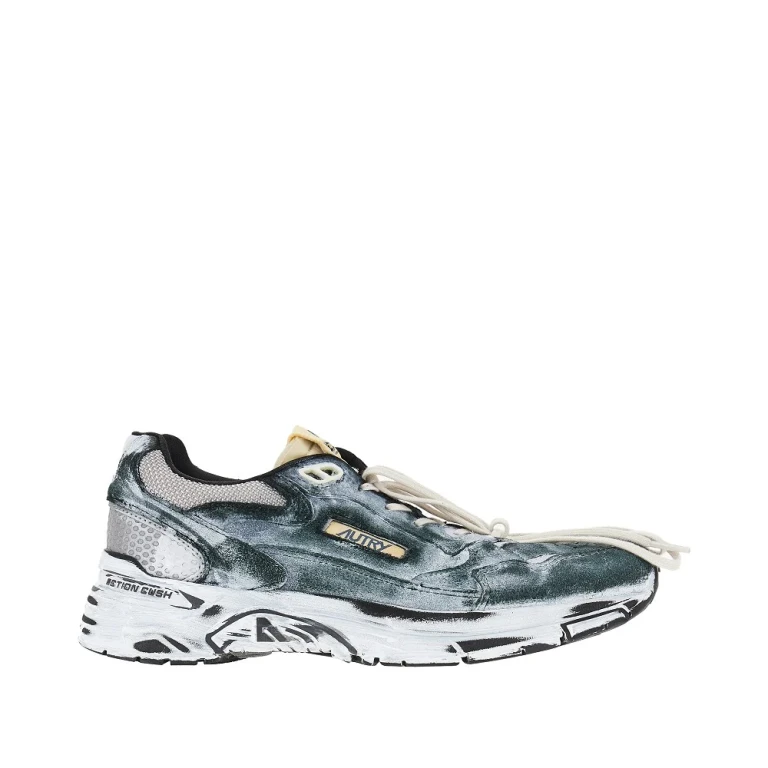 'Hyperway' suede leather and mesh sneakers Man 40