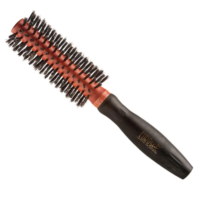 Circular brush Eurostil, mix of boar bristles, rubber handle, 18 mm, 1 unit