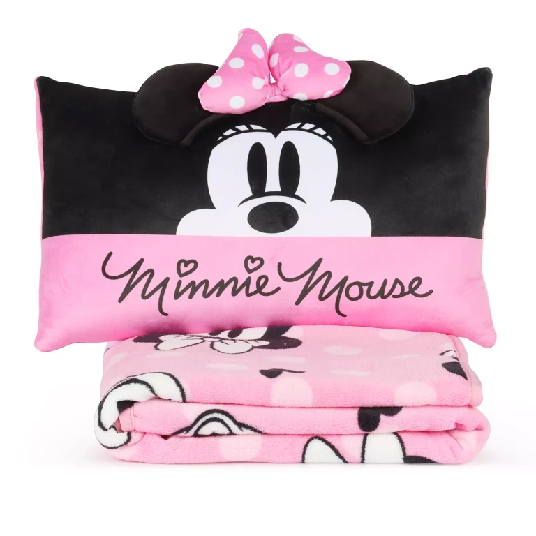 Hello Kitty 2 Piece Character Pillow and Throw Set:- Minnie Mouse