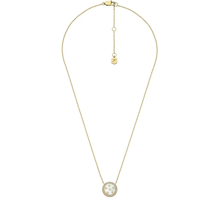 Bellissima Gold-Plated Necklace With Mother-of-Pearl And Crystals Jf04865710