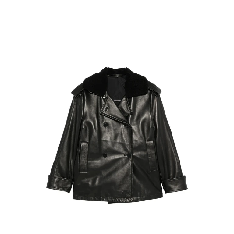 Salvatore Santoro Shearling-collar Double-breasted Jacket