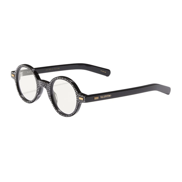 Ladies Black Round Eyeglass Frames VLX-185 B