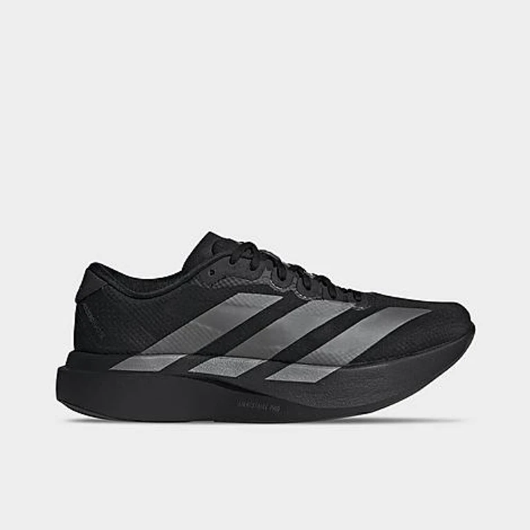 Women's Adizero EVO SL Woven Running Shoes in Core Black/Iron Metallic/Core Black Size: 5.0