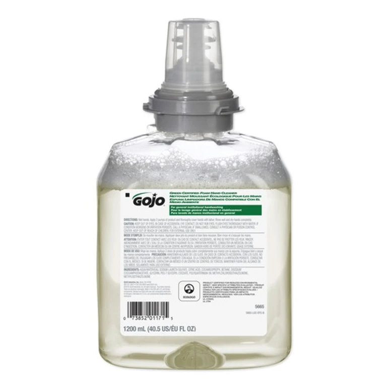 5665-02 1,200 mL TFX Green Certified Foam Hand Cleaner Refill - Unscented