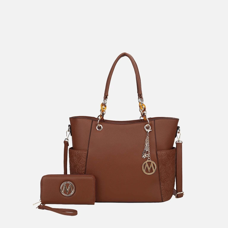 by Mia K. - Merlina Embossed Tote Bag and Set