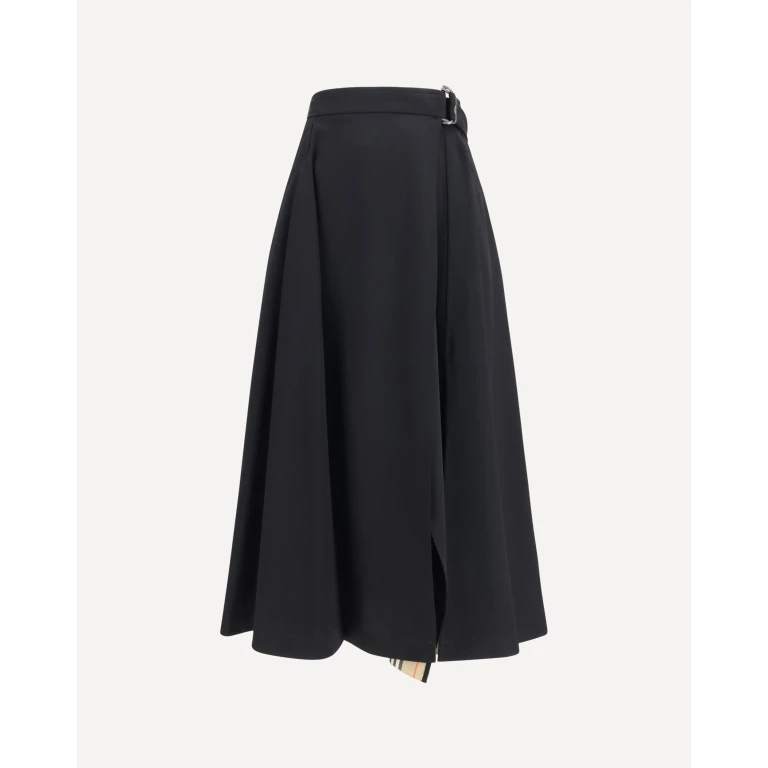 Wool twill midi Skirt Female 6