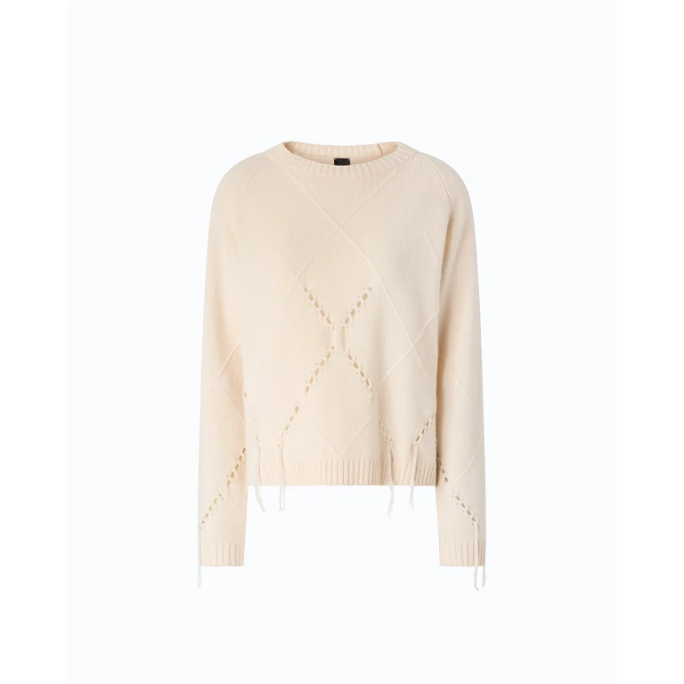 Pull con collo tondo - Beige