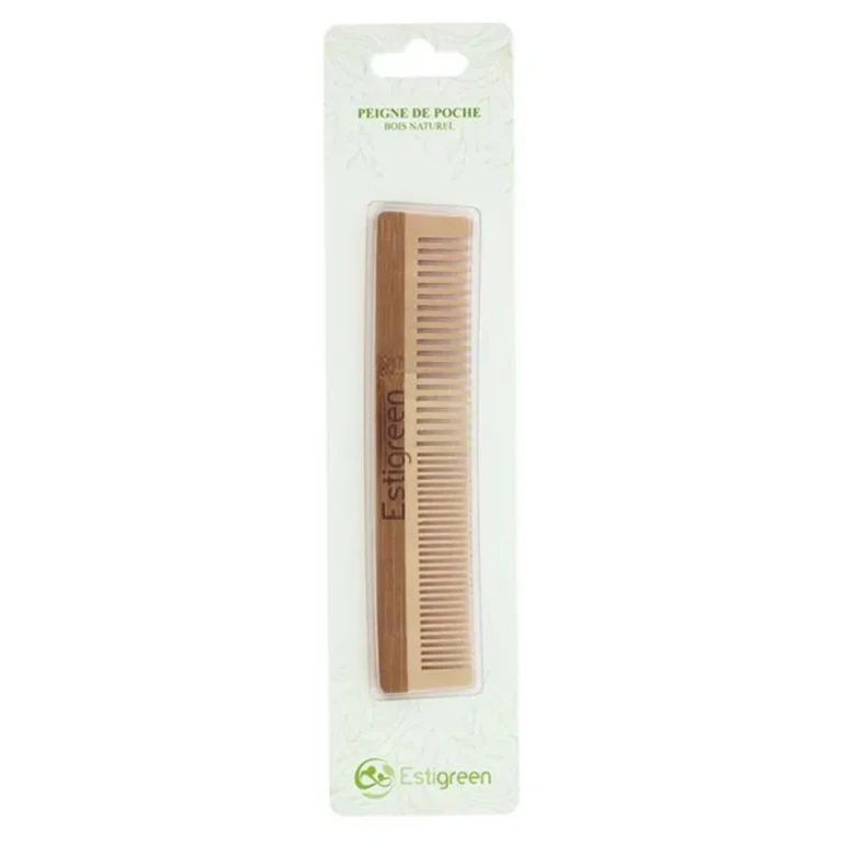 Natural wood pocket comb