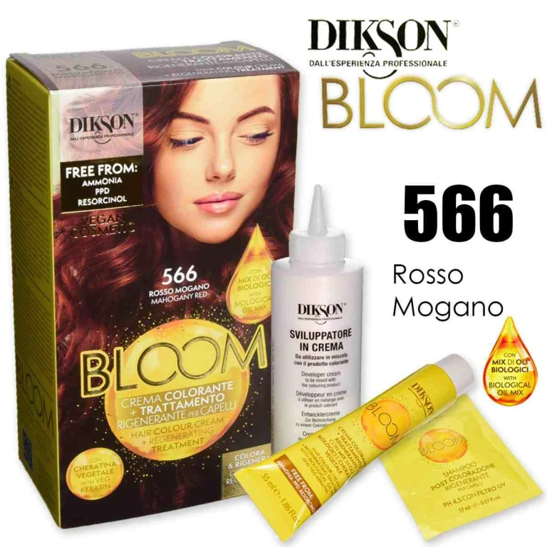 Bloom Crema Colorante con Cheratina 566 Rosso Mogano