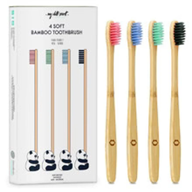Bamboo Toothbrush 4 PCS