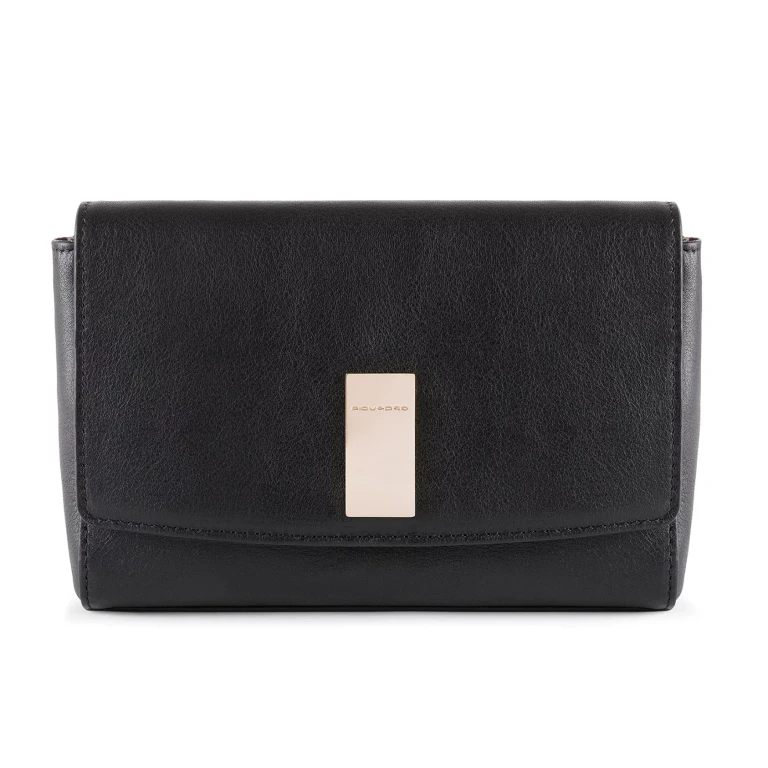 , Dafne, leather bag, RFID system, black, 19 cm