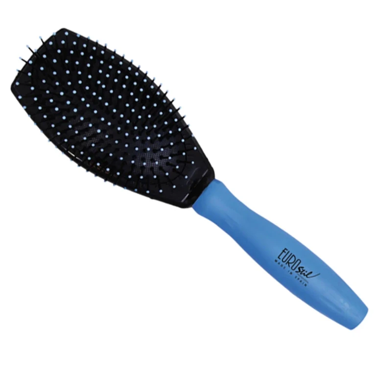 Pneumatic brush Eurostil small bi-material with plastic bridge