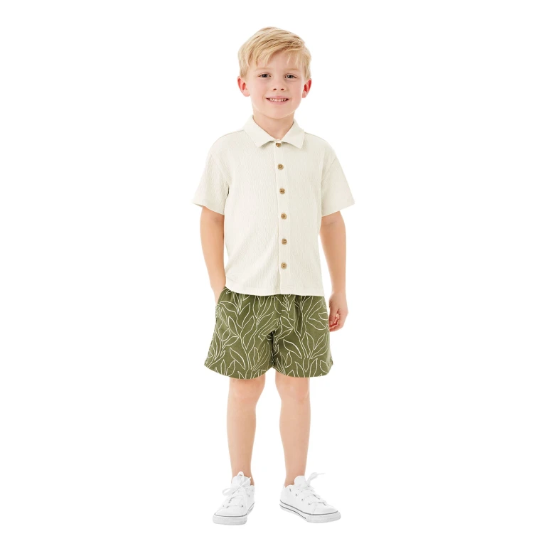 Boys 2Pc Playwear Cream 3T:- Cream - Online Only, 3T