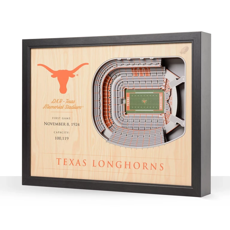 Texas Longhorns 25-Layer Football Stadium View 3D Wall Art