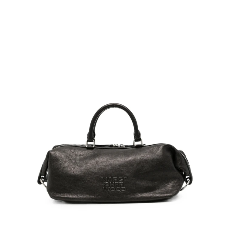 Logo-embossed Leather Tote Bag