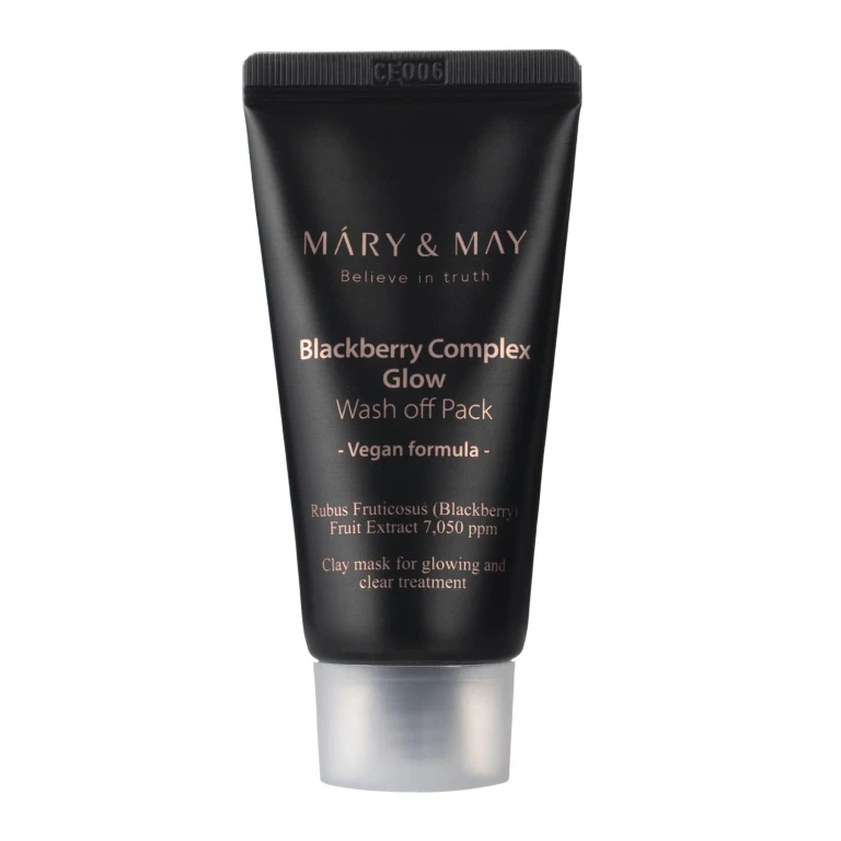 Mary&May Vegan Blackberry Complex Glow Wash-off Pack Clay Brightening Mask 30g