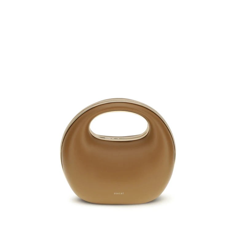 Rigid Handbag Camel Calf Leather