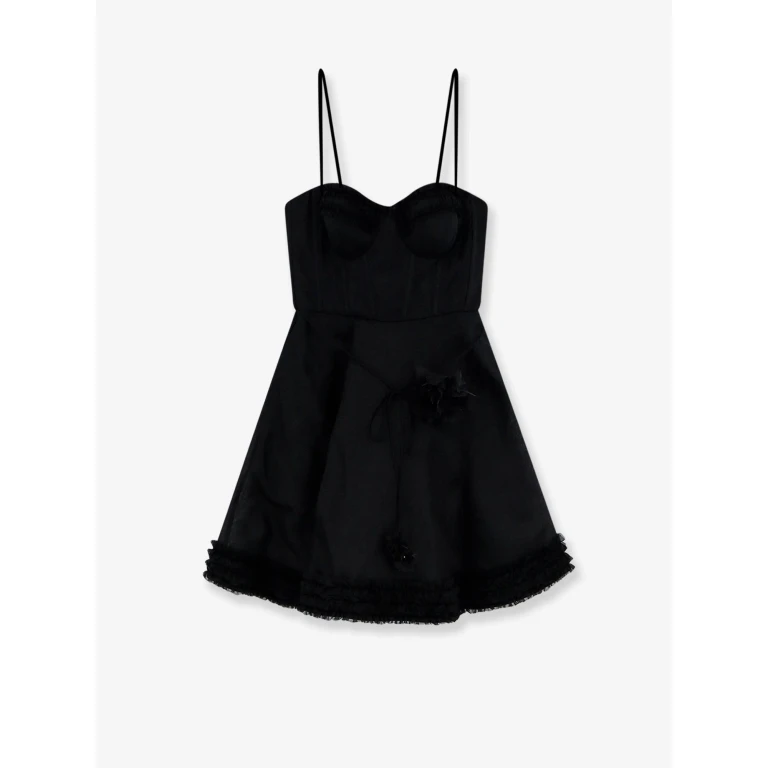 Mini Dress Luna Linen-Silk Black
