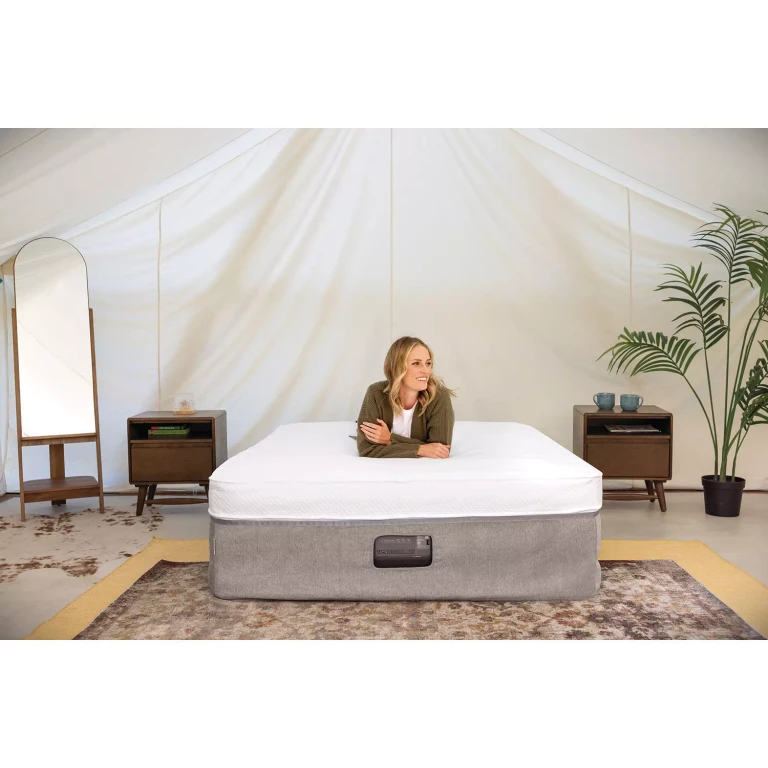 TruAire 20" Queen Air Mattress with Memory Foam-Top and Digital Pump