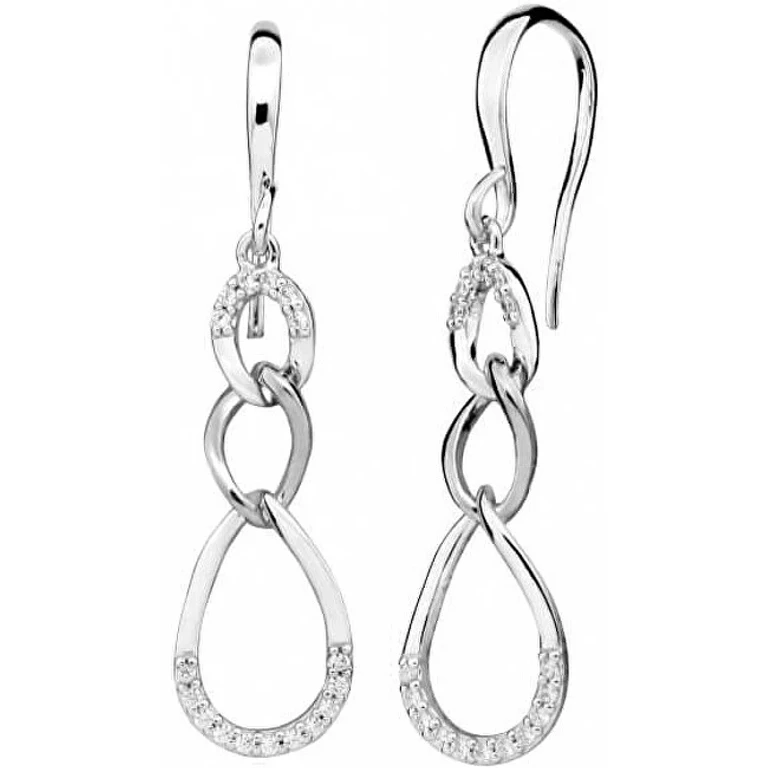 Elegant Earrings With Zirconia Sc438
