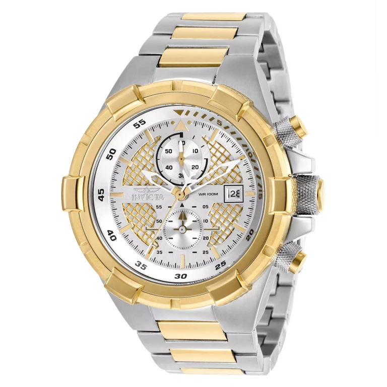 Men's Aviator 50.5mm Two Tone Stainless Steel Watch