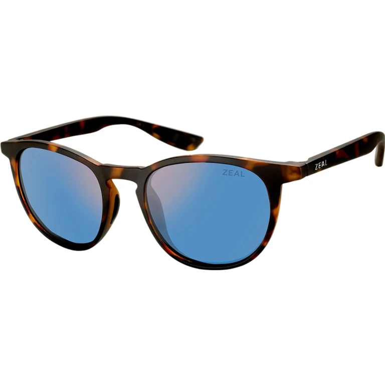Juno Polarized Sunglasses - Matte Tortoise - Horizon Blue Lens - Unisex
