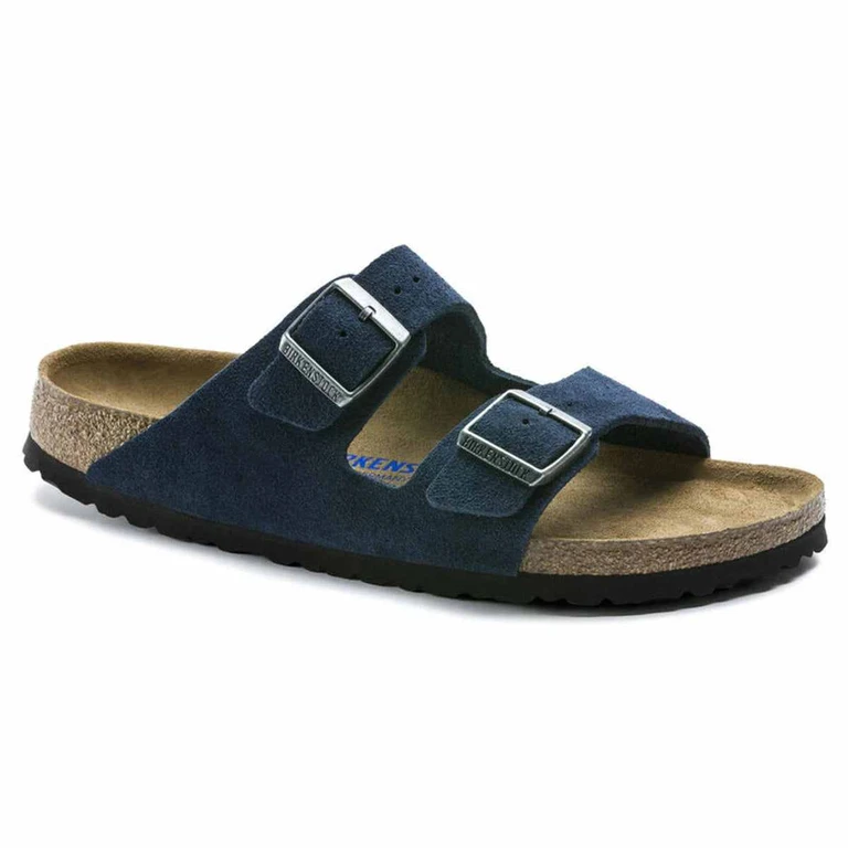 Arizona Soft Footbed Suede Leather Sandals Night/Black 45 Regular/Wide