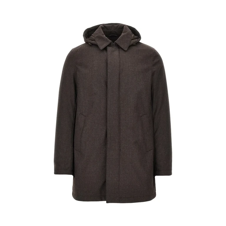 Padded technical wool down jacket Man 48
