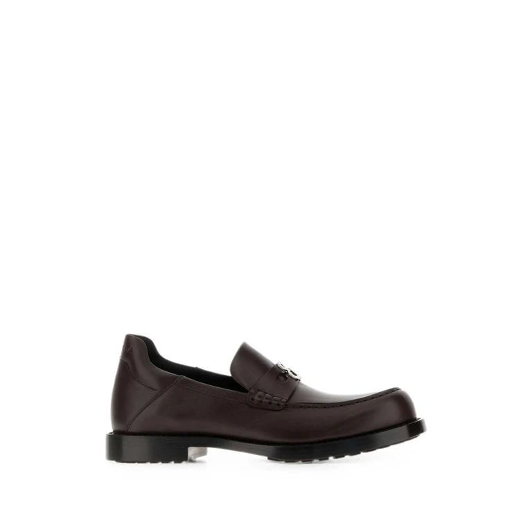 Comfy Logo-plaque Leather Loafers