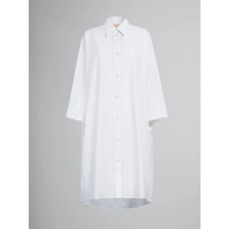 Women'S White Oversized Shirt Dress