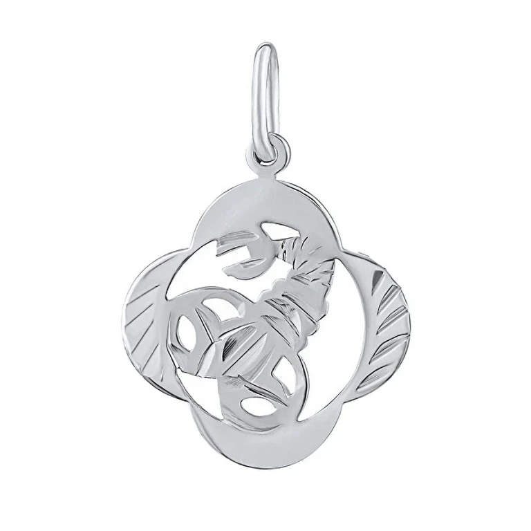 Silver Zodiac Sign Pendant Scorpio - Quadrifoglio Silvegob10281S11