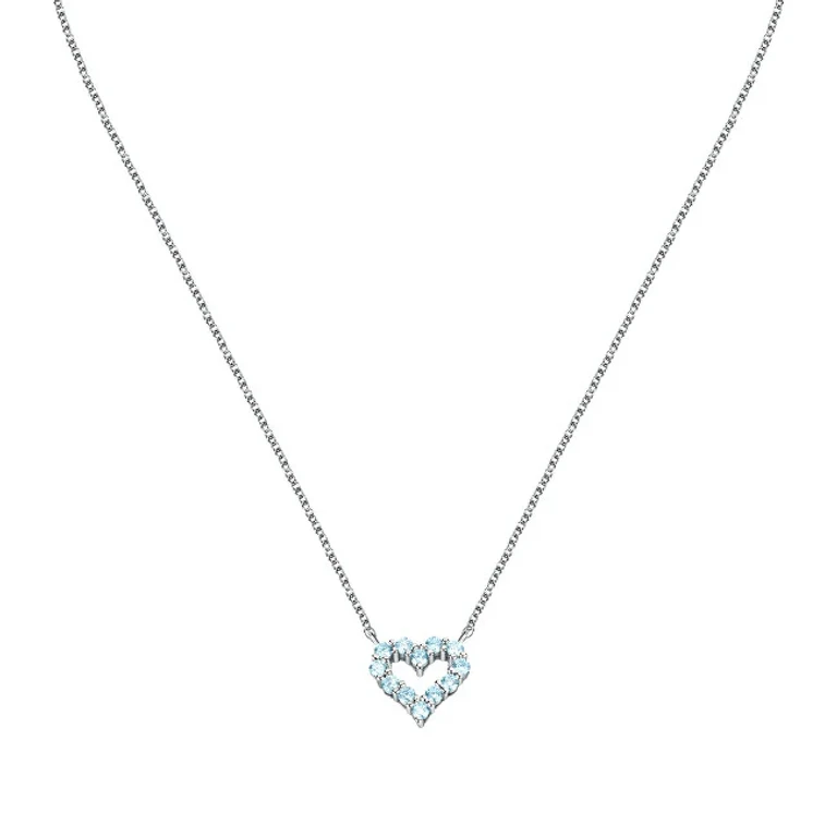 Bellissima Silver Heart Necklace Tesori Saiw180