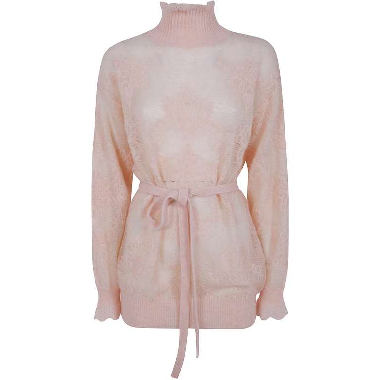 Pull TWINSET Ceinturé Dentelle