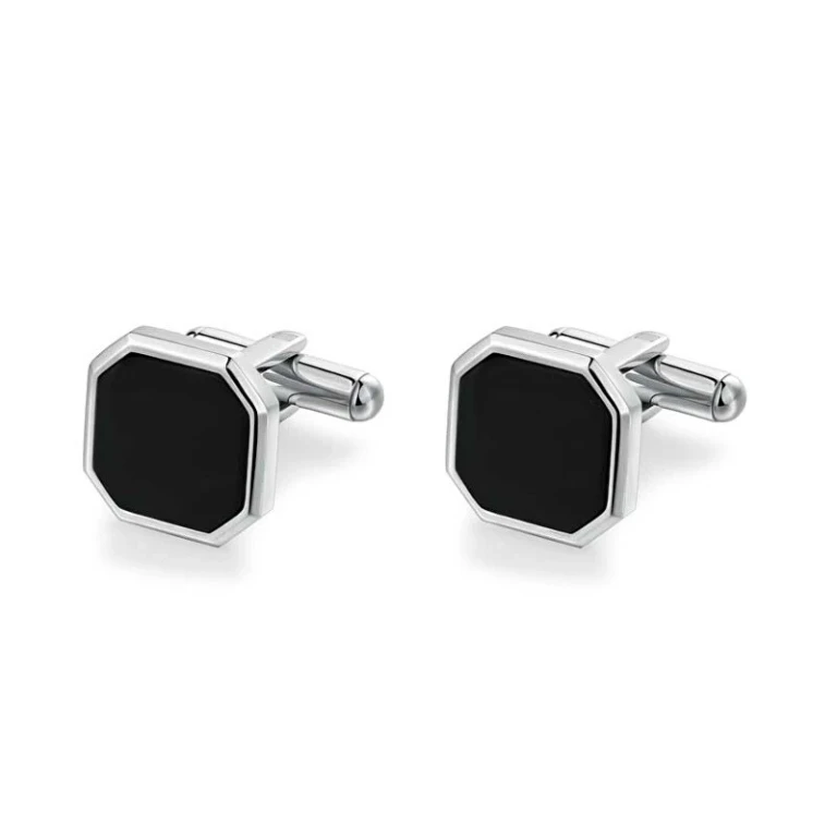Black Onyx Ink Steel Cufflinks BIK132